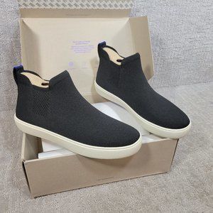 Rothy's The Chelsea Women's Size US 8.5 Black Knit Pull On Ankle Boots Shoe Rare